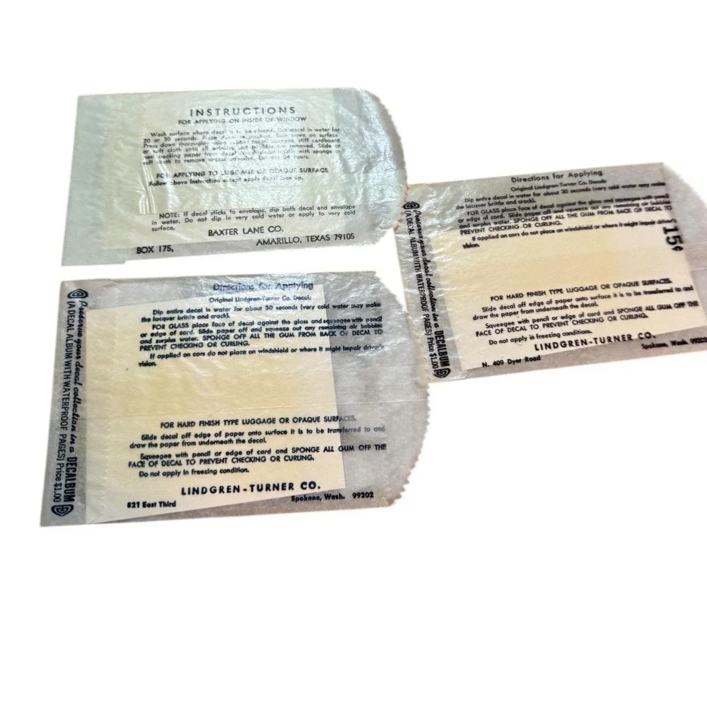 Vintage 1970s Mt Rushmore Window Decals Lot Black Hills South Dakota NOS 3‎